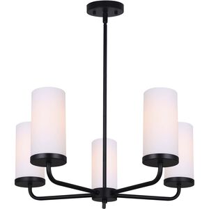 Malloy 5 Light 24.63 inch Black Chandelier Ceiling Light