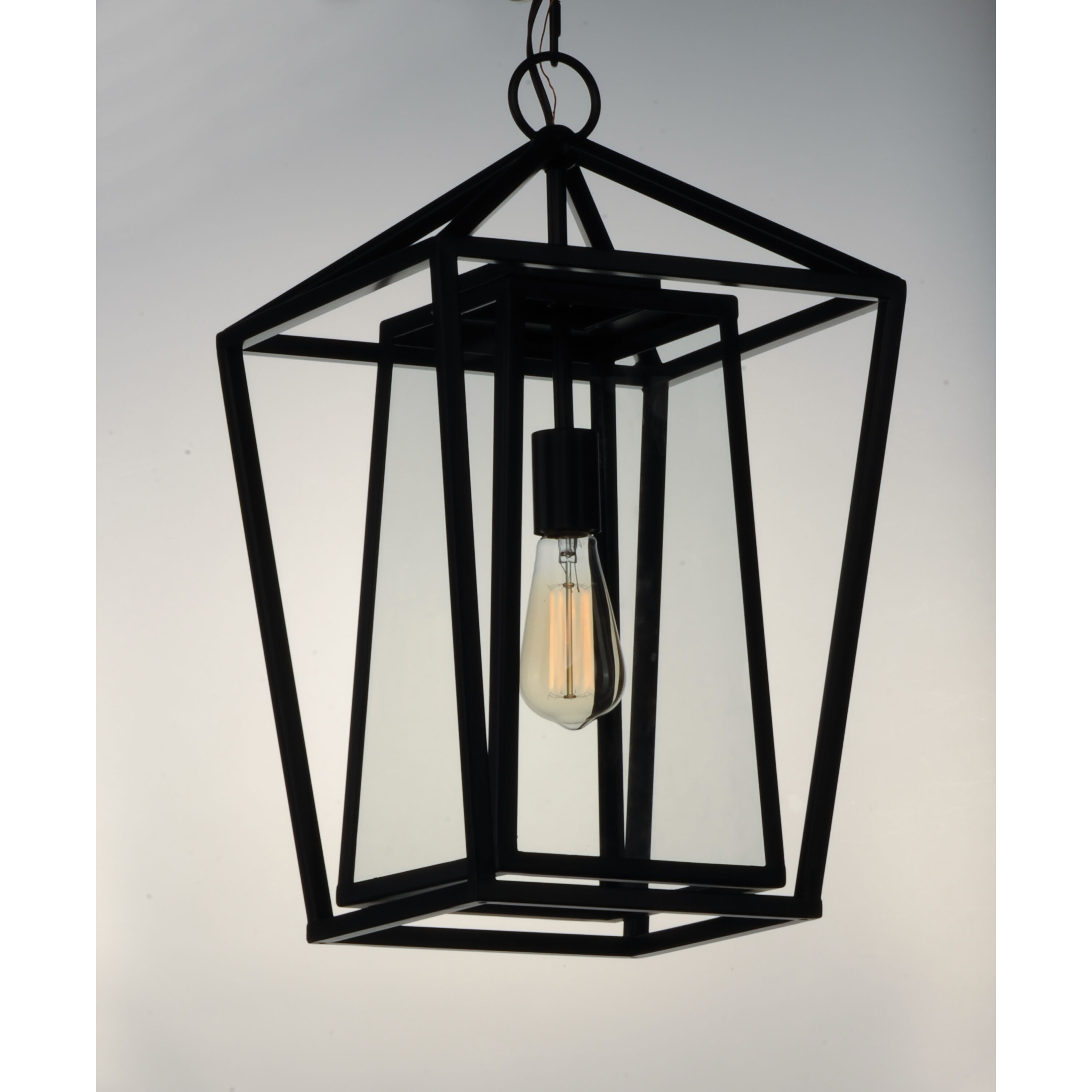 Artisan 1 Light 12 inch Black Outdoor Hanging Lantern