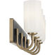 Solia LED 32 inch Champagne Bronze with Black Bathroom Vanity Light Wall Light