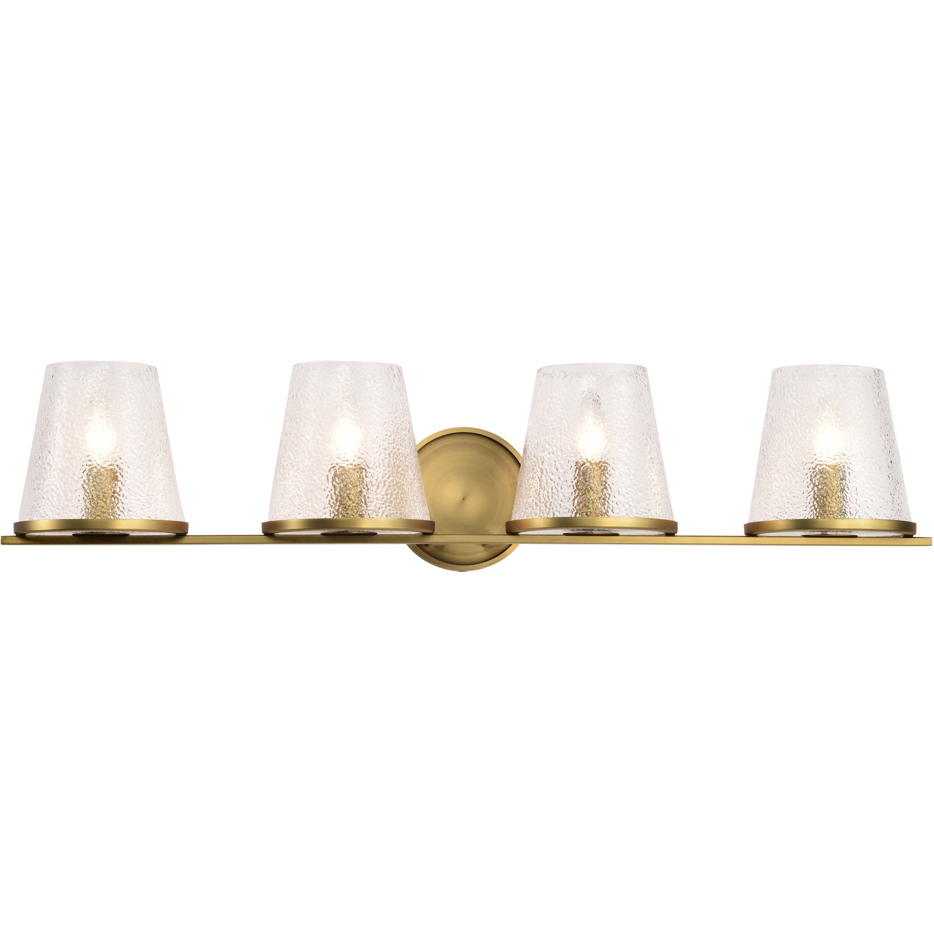 Valentine 32 inch Vintage Brass Vanity Wall Light