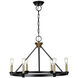 Notting Hill LED 26 inch Black and Brushed Brass Chandelier Ceiling Light