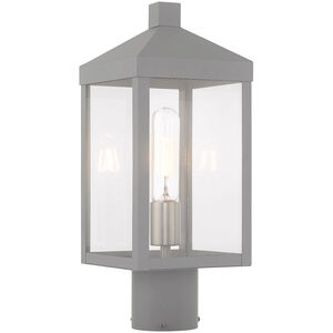 Nyack 1 Light 15 inch Nordic Gray Outdoor Post Top Lantern