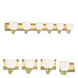 Springfield 6 Light 48 inch Polished Brass Vanity Sconce Wall Light