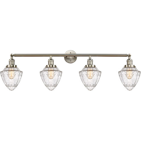 Franklin Restoration Bullet 4 Light 46 inch Brushed Satin Nickel Bath Vanity Light Wall Light