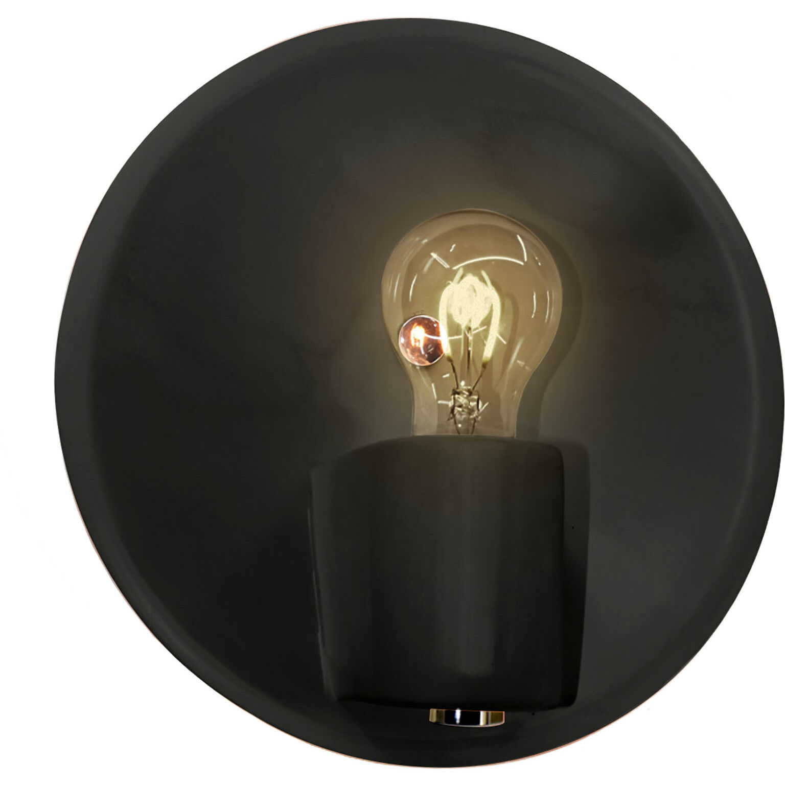 Ambiance Collection 1 Light Carbon Matte Black with Brushed Nickel Wall Sconce Wall Light