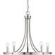 Sawyer 5 Light 25 inch Satin Nickel Chandelier Ceiling Light