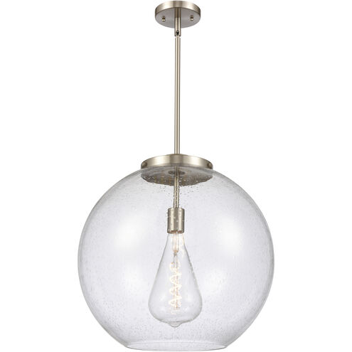 Ballston Athens 1 Light 17.75 inch Brushed Satin Nickel Pendant Ceiling Light in Incandescent, Seedy