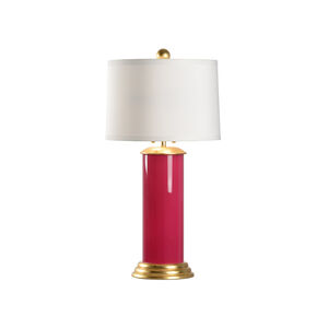 Wildwood 32 inch 60.00 watt Fuchsia/Gold Leaf Table Lamp Portable Light