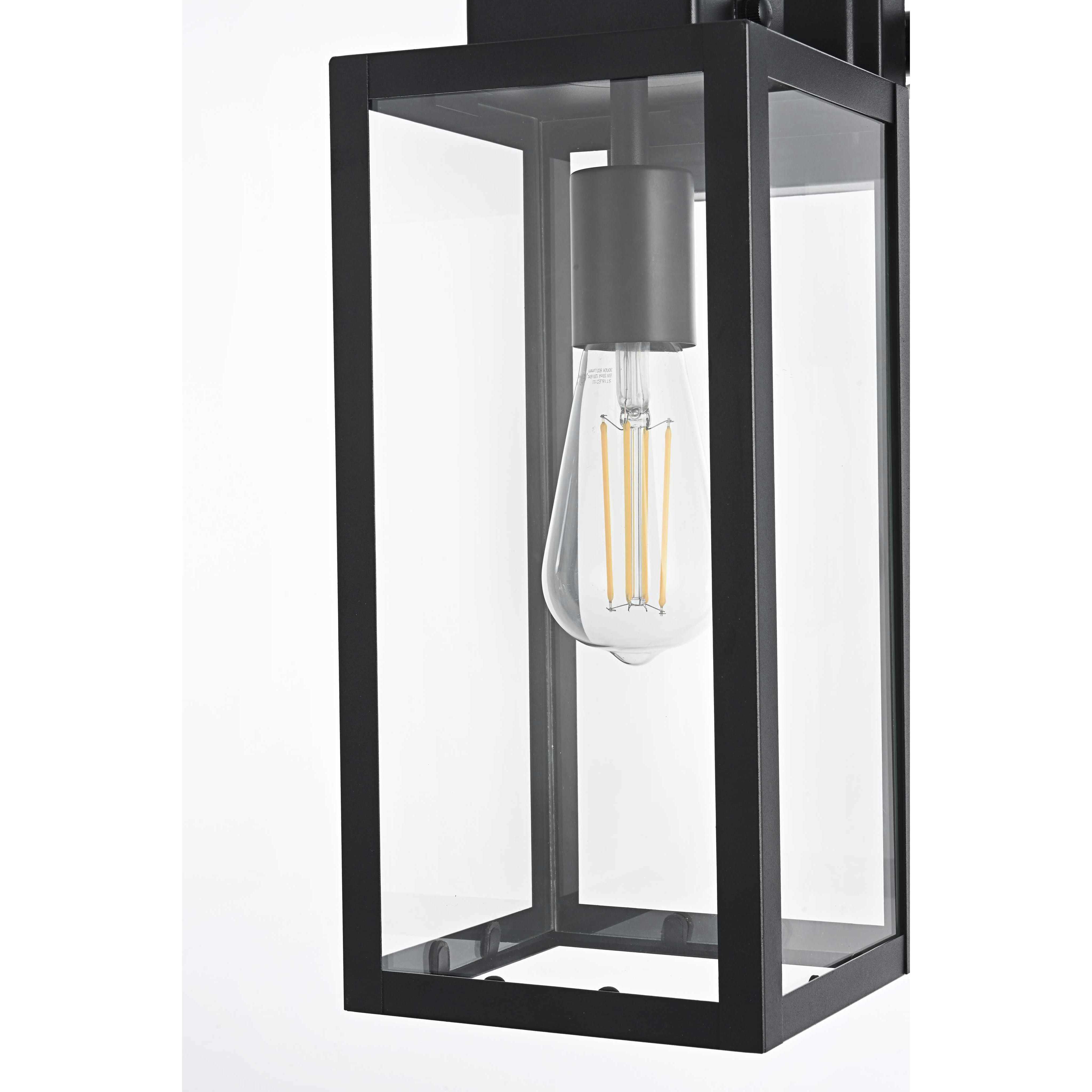 Hilton 1 Light 17.5 inch Black Outdoor Wall Sconce