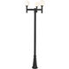 Laurent 3 Light 112 inch Black Outdoor Post Mounted Fixture