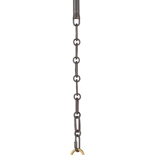 Otis 1 Light 10.25 inch Blackened Brass and Natural Brass Pendant Ceiling Light, Medium
