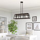 Schofield 3 Light 30 inch Bronze with Antique Brass Accents Linear Chandelier Ceiling Light