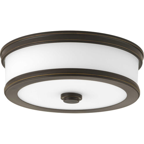 Green Ave LED 10.5 inch Antique Bronze Flush Mount Ceiling Light, Progress LED