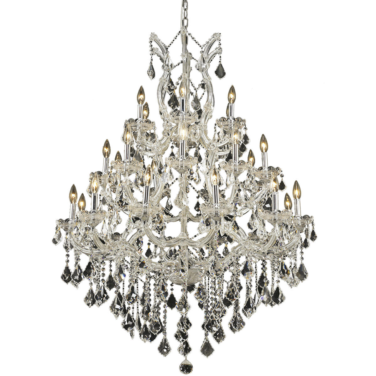 Maria Theresa 28 Light 38 inch Chrome Foyer Ceiling Light in Clear, Royal Cut