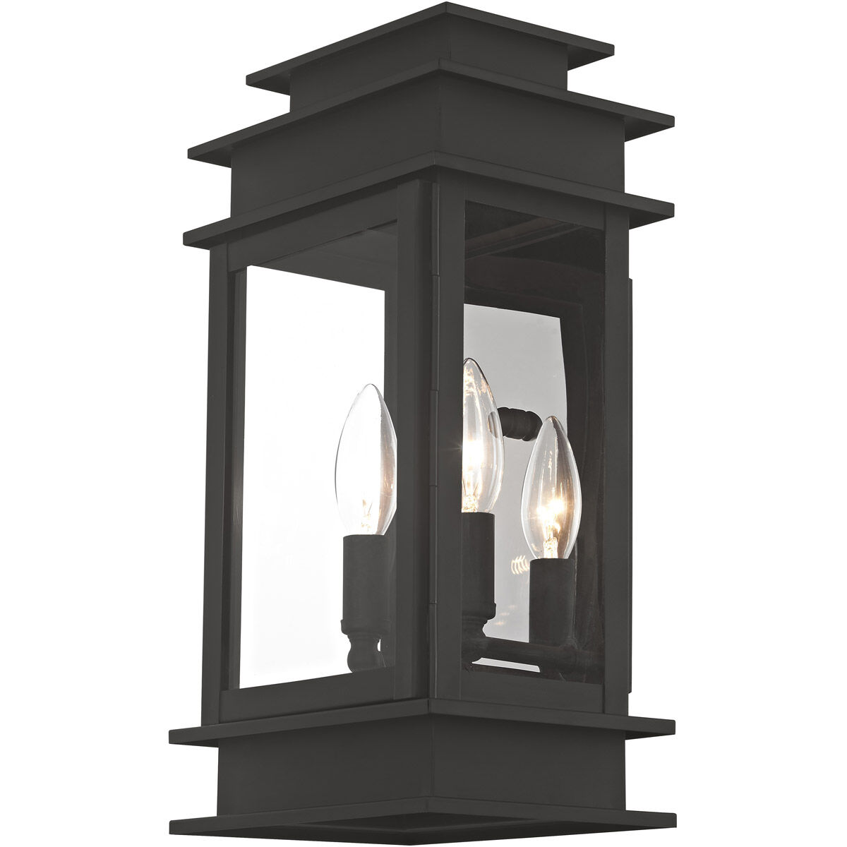Princeton 2 Light 14 inch Black Outdoor Wall Lantern