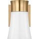 Drew & Jonathan Scott Roy 1 Light 4.5 inch Satin Brass Vanity Light Wall Light