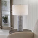 Havana 28 inch 150.00 watt Cobalt and Ivory Glazed Stripes and Brushed Nickel Table Lamp Portable Light