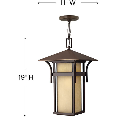 Estate Series Harbor LED 11 inch Anchor Bronze Outdoor Hanging Lantern, Low Voltage