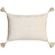 Cotton Velvet 19 inch Light Beige Pillow Kit, Lumbar
