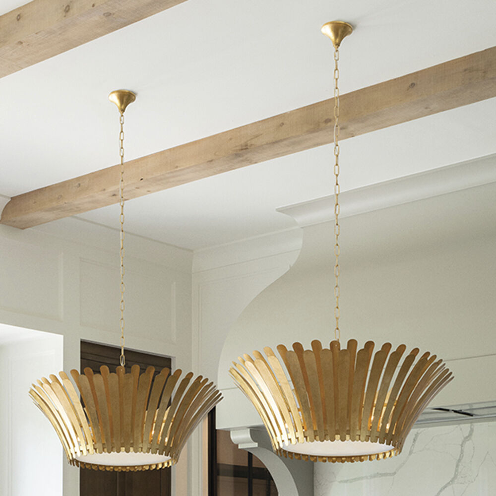 Reina 8 Light 33.75 inch Distressed Brass Chandelier Ceiling Light