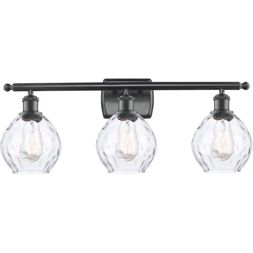 Ballston Small Waverly 3 Light 26 inch Matte Black Bath Vanity Light Wall Light, Ballston