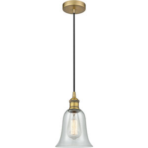 Edison Hanover 1 Light 6 inch Brushed Brass Mini Pendant Ceiling Light