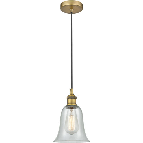 Edison Hanover 1 Light 6 inch Brushed Brass Mini Pendant Ceiling Light