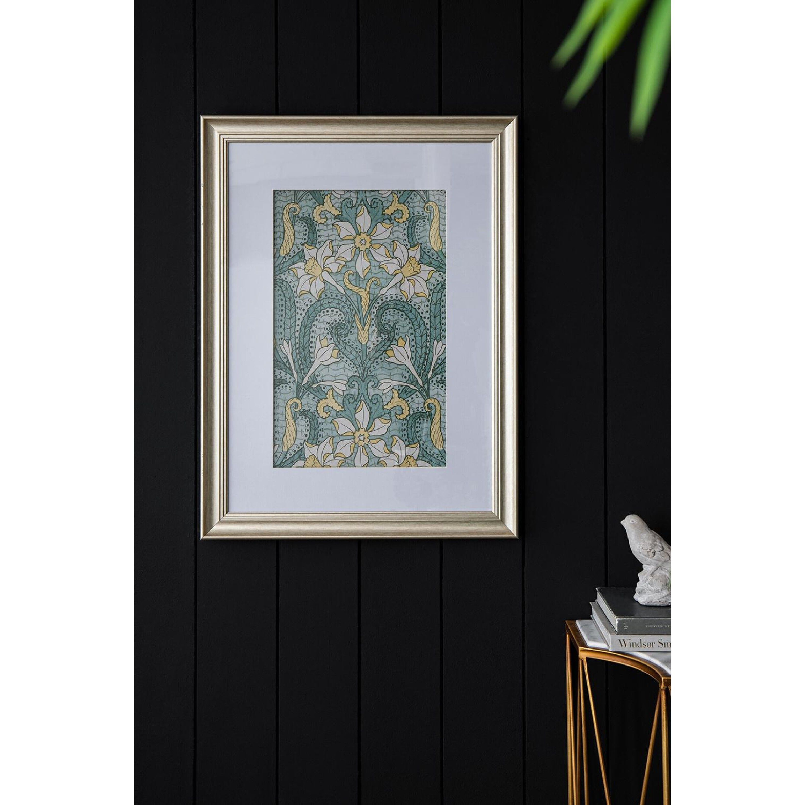 Smithsonian Gold and Yellow and Turquoise Wall Art, Floral
