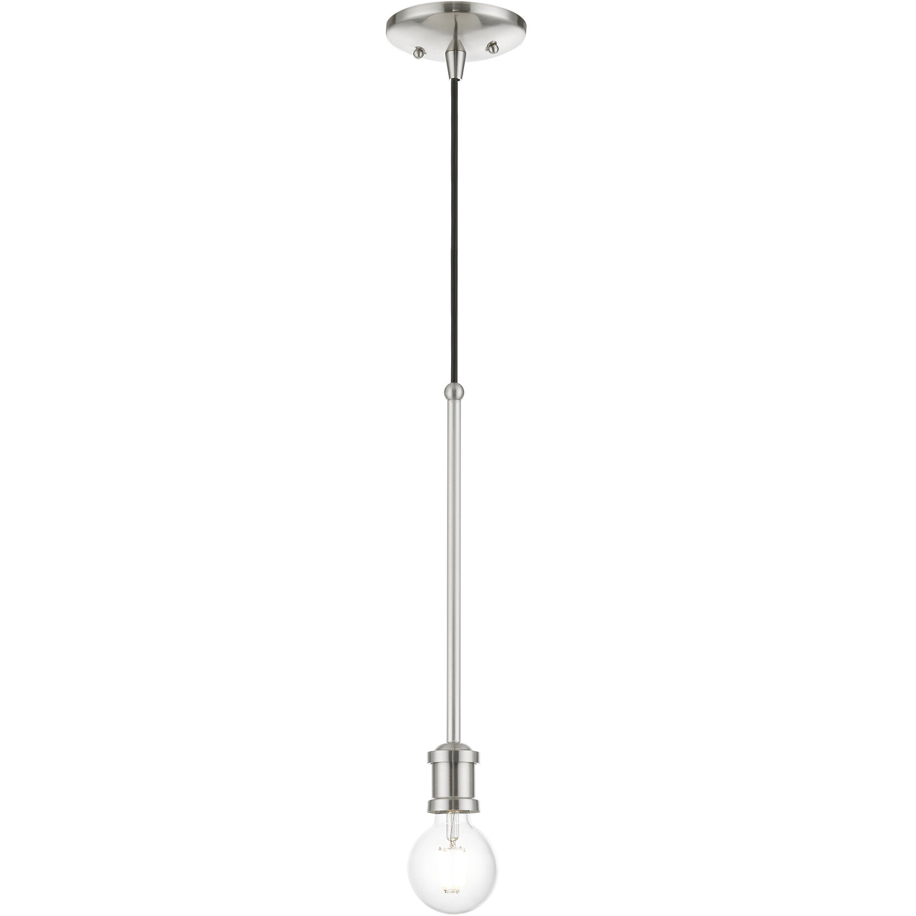 Lansdale 1 Light 5 inch Brushed Nickel Single Pendant Ceiling Light, Single