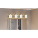 Hazlett 4 Light 31 inch Brushed Nickel Bath Light Wall Light