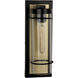 Colantro 1 Light 15.75 inch Matte Black and Brushed Gold Outdoor Wall Sconce