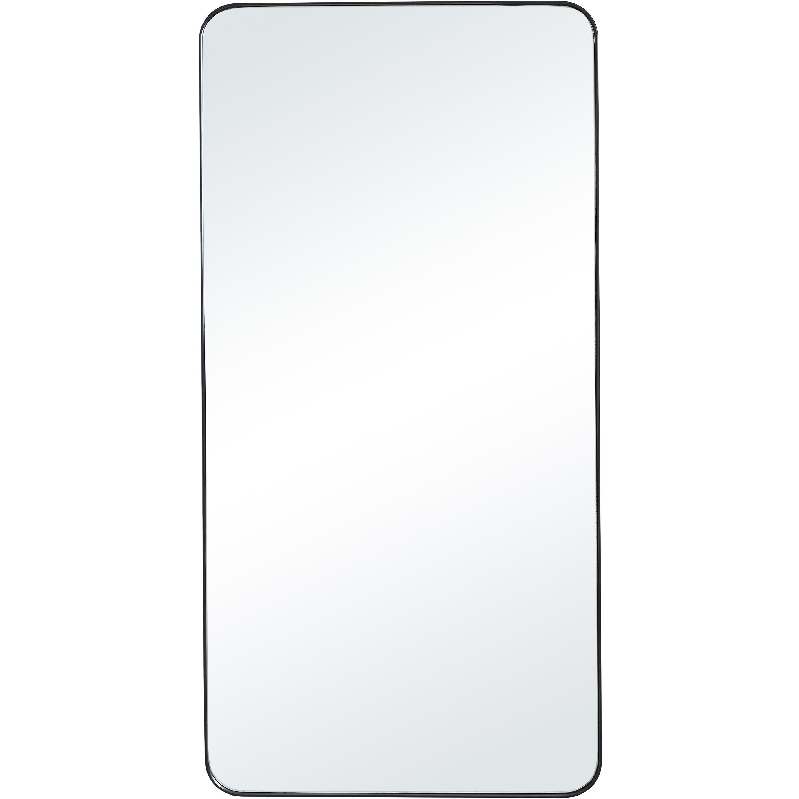 Glencoe 40 X 20 inch Matte Black Wall Mirror