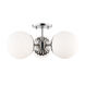 Paige 3 Light 18 inch Polished Nickel Semi Flush Ceiling Light