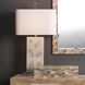 Parthenon 27.25 inch 100 watt Pearl & Clear Table Lamp Portable Light