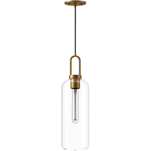 Alora Mood Soji 1 Light 6 inch Aged Gold Pendant Ceiling Light in Clear