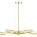 Acra 5 Light 28 inch Satin Brass Chandelier Ceiling Light