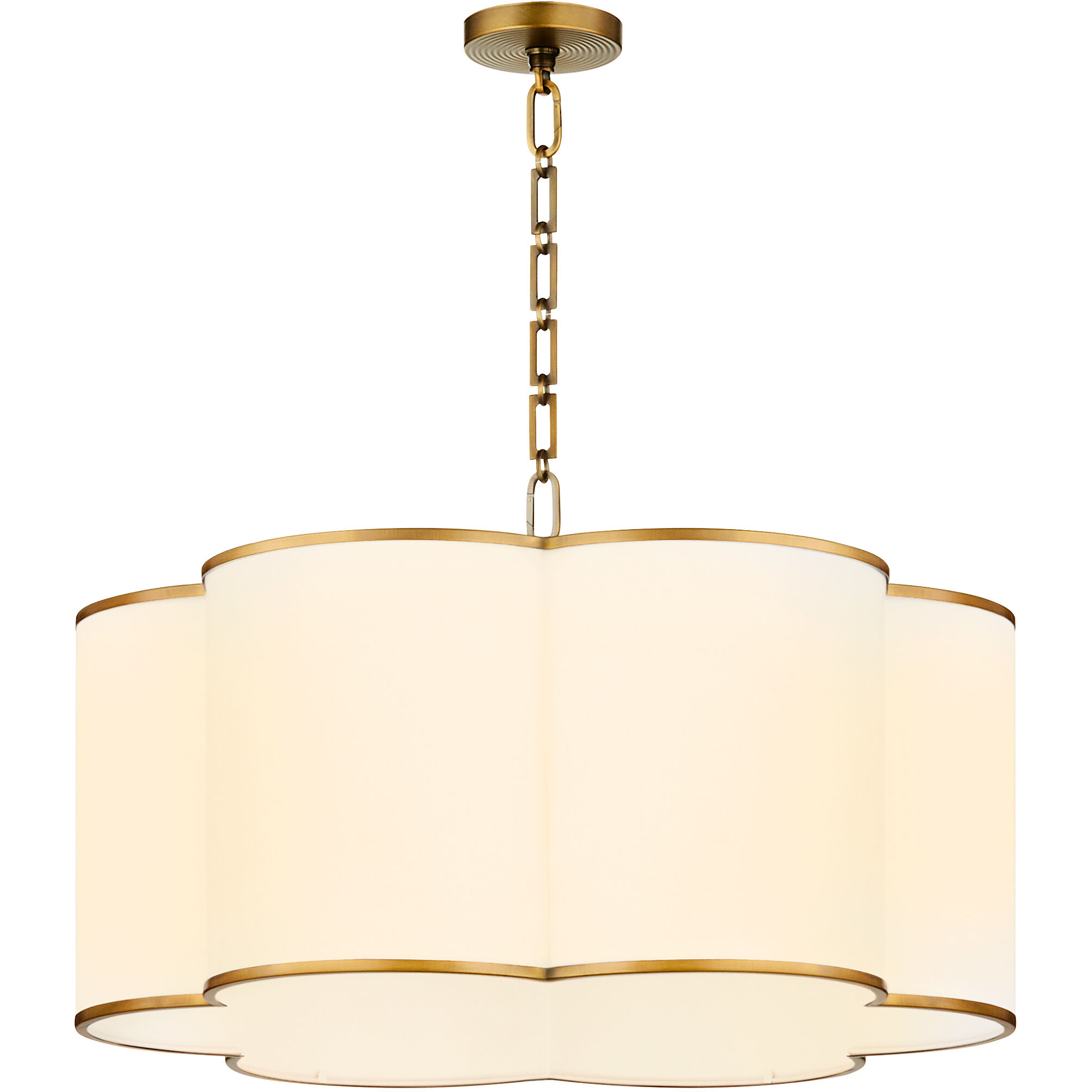 Belinder 6 Light 30 inch Non-Lacquered Brass Pendant Ceiling Light