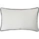Amy 20 X 5 inch White and Black Pillow