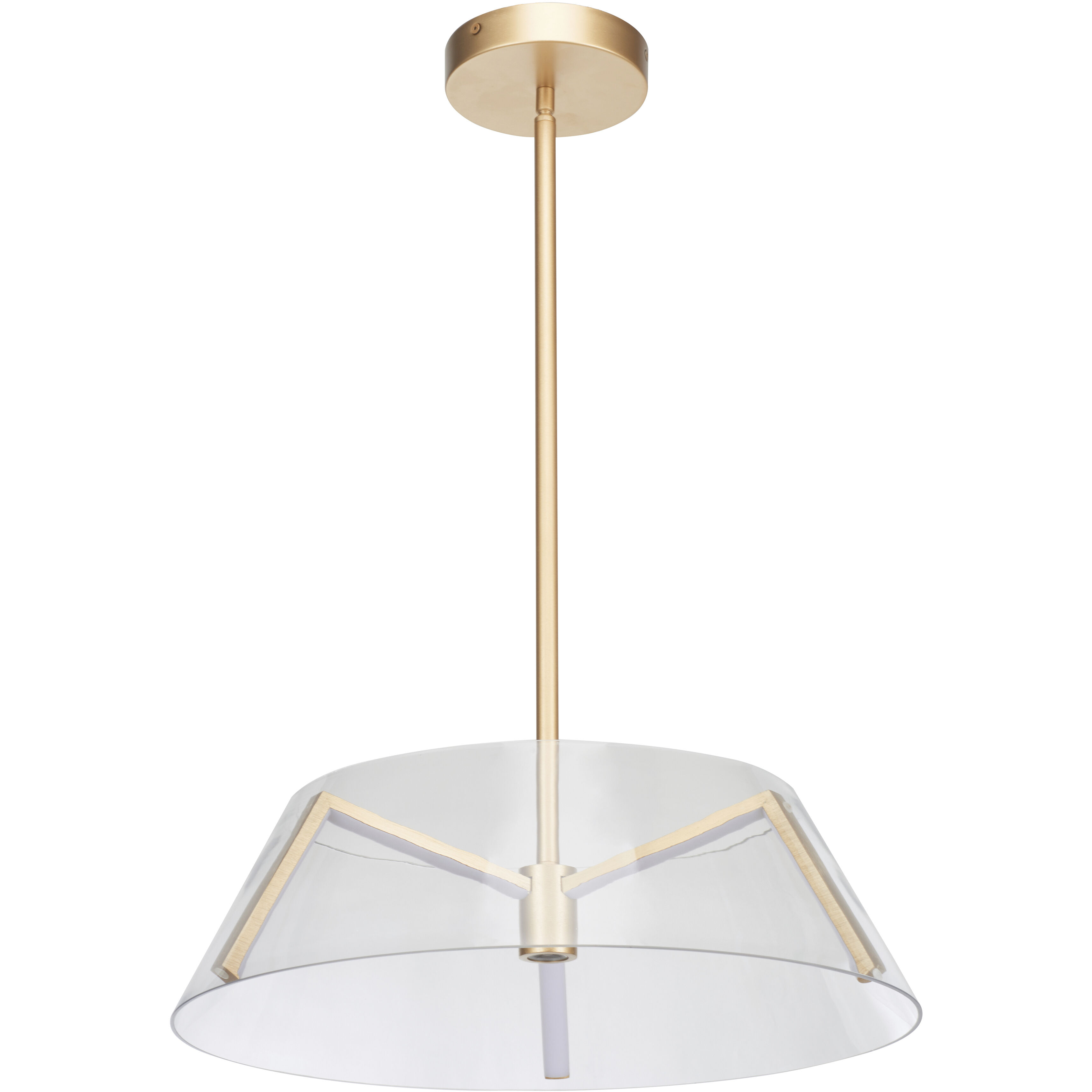 Talon LED 19.6 inch Brushed Brass Pendant Ceiling Light
