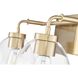 Dawes 2 Light 16 inch Brass Vanity Wall Light