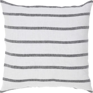 Nimah 22 inch White and Black Pillow