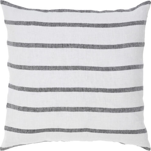 Nimah 22 inch White and Black Pillow
