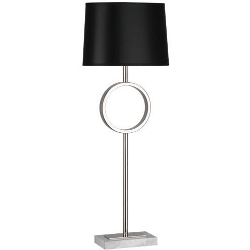 Logan 29.75 inch 60.00 watt Polished Nickel Table Lamp Portable Light in Black With Matte Silver