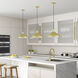 Geneva 1 Light 15.25 inch Soft Gold with Polished Brass Accents Pendant Ceiling Light