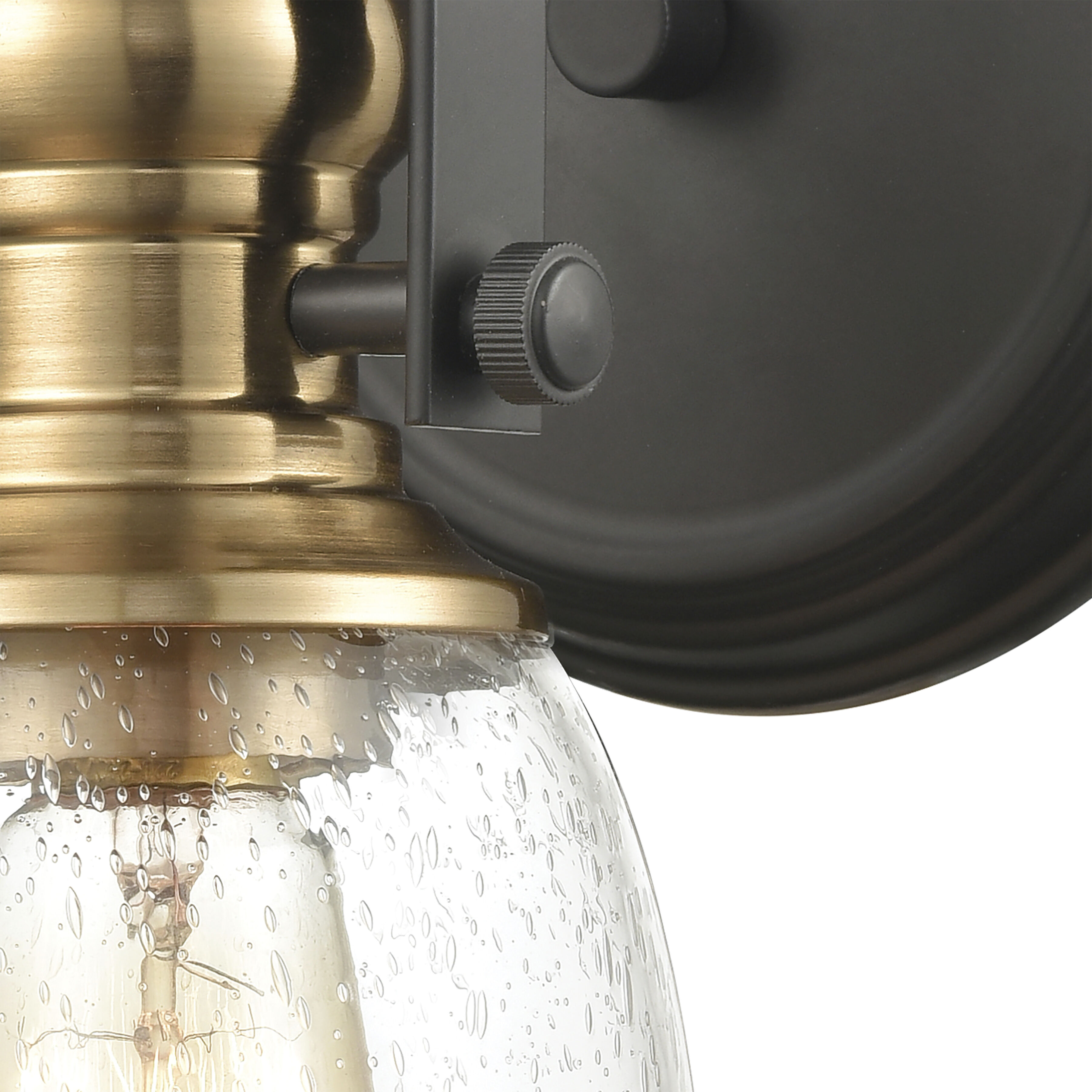 Chadwick Vanity Light Wall Light in Oil Rubbed Bronze with Satin Brass