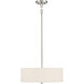 Modern 3 Light 18 inch Brushed Nickel Pendant Ceiling Light