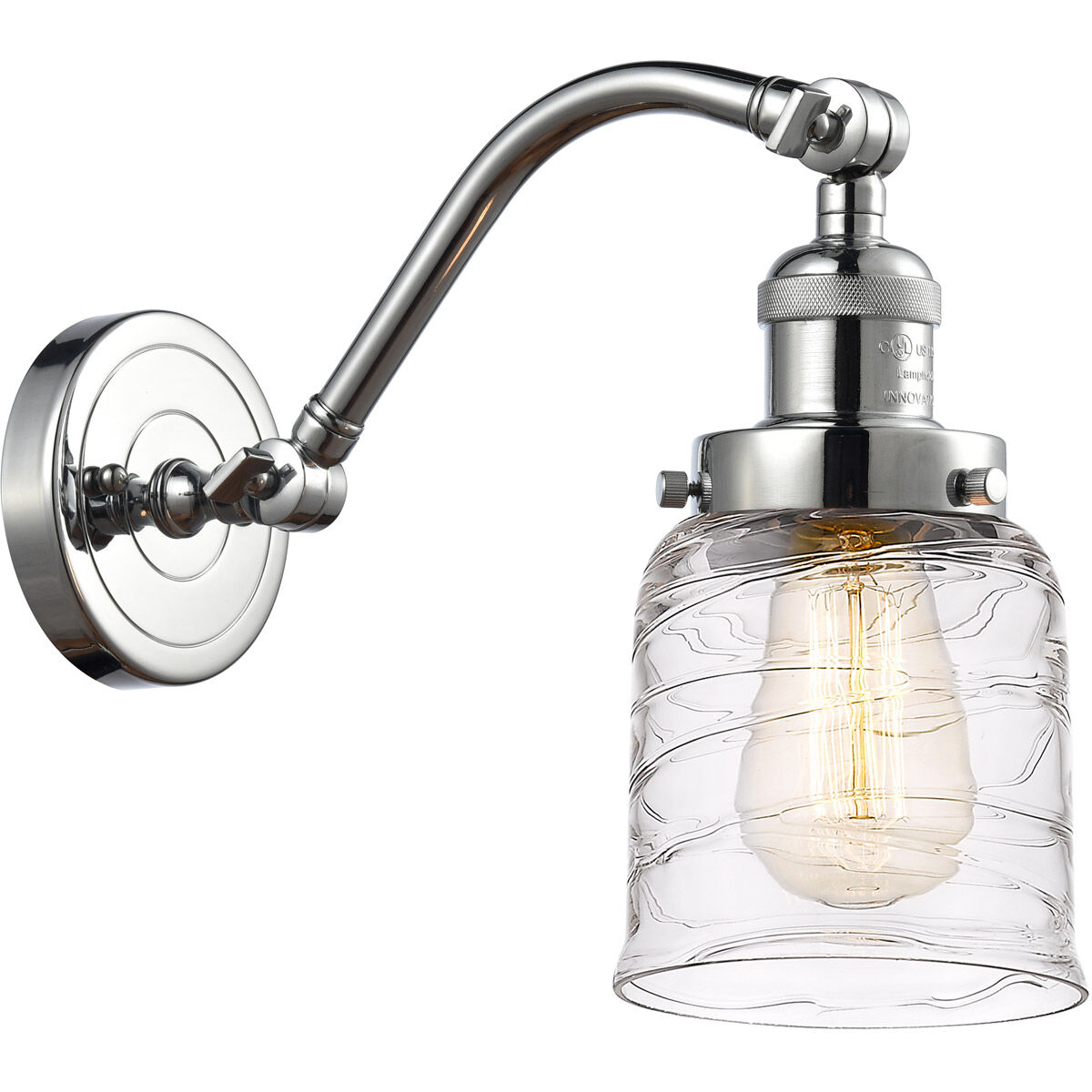 Franklin Restoration Bell 1 Light 5 inch Polished Chrome Sconce Wall Light