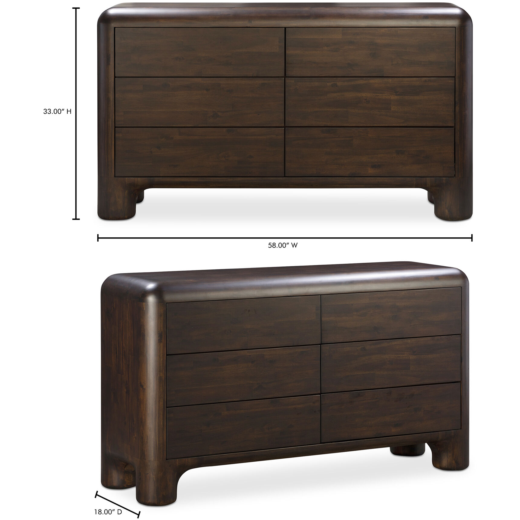 Rowan Dark Brown Dresser
