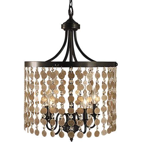 Naomi 5 Light 17 inch Antique Brass Dining Chandelier Ceiling Light