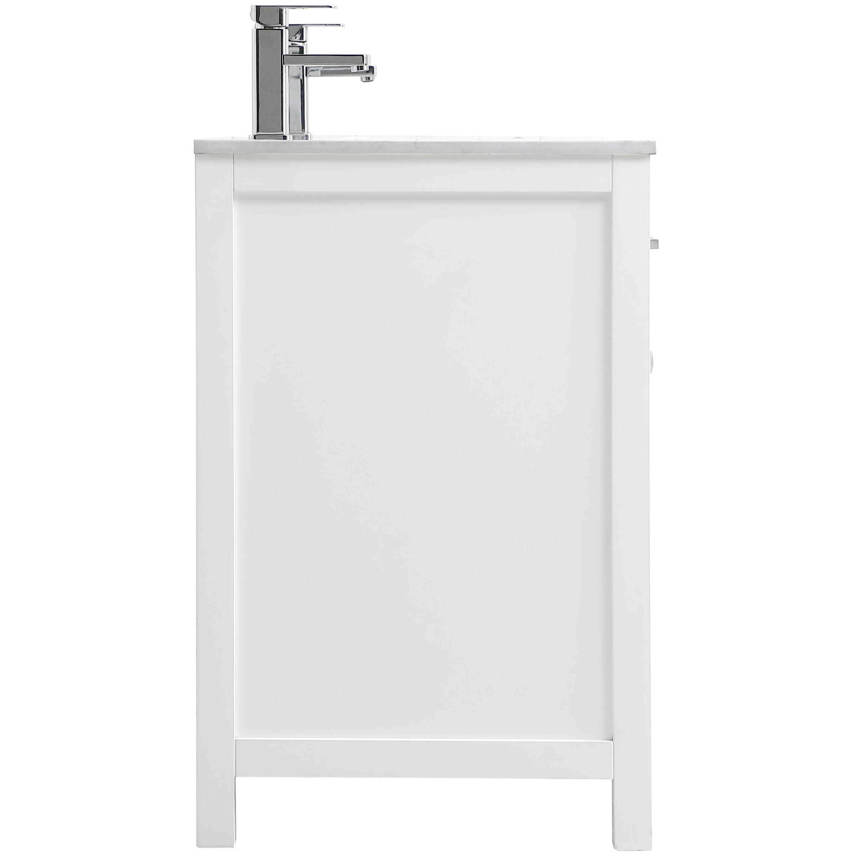 Lewis 60 X 22 X 34 inch White Vanity Sink Set